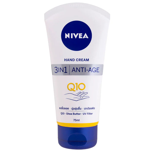 NIVEA Q10 Anti Age 3in1 Hand Nail Cream Repair Lotion UV Filter 75 Ml