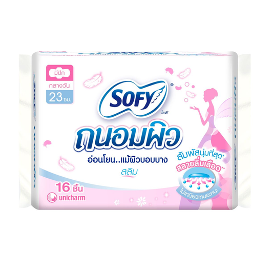 Sofy Sanitary Napkin Tanompew Slim Wing 23CM. 16PCS.