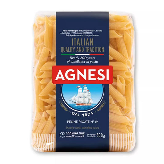 AGNESI PENNE RIGATE NO.19 500G