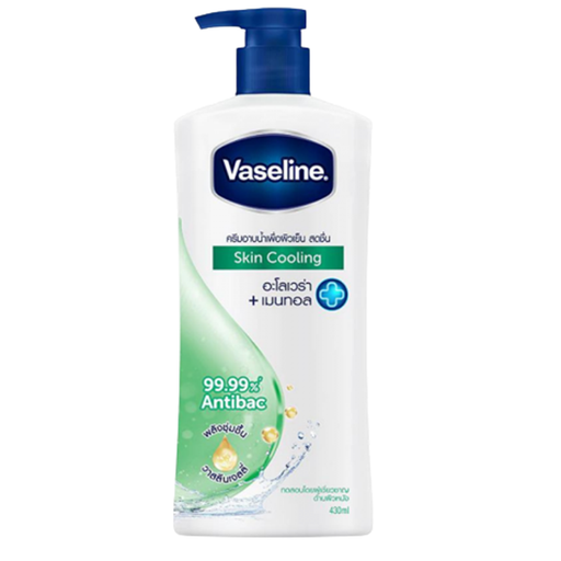 Vaseline Healthy Plus Skin Aloe Vera Menthol Cool Anti-Bac 430ml