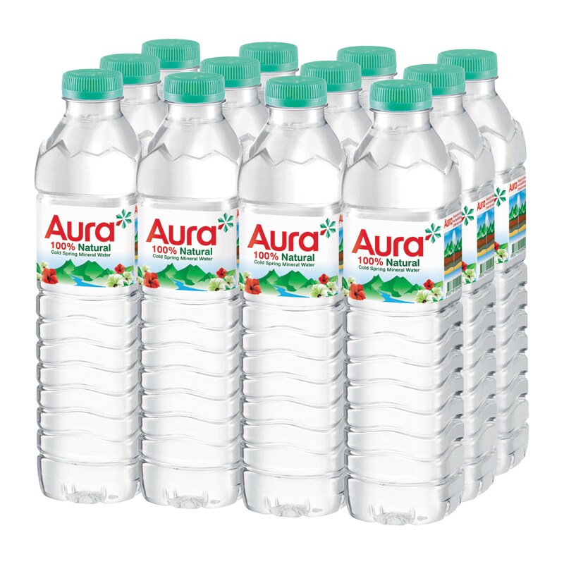 ນ້ຳດື່ມ Aura ຂະໜາດ 500ml ຊອງ 12 ຂວດ