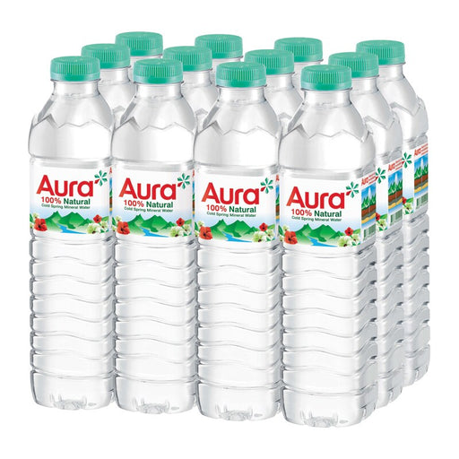 Aura Drinking Water Size 500ml Pack of 12 bottles