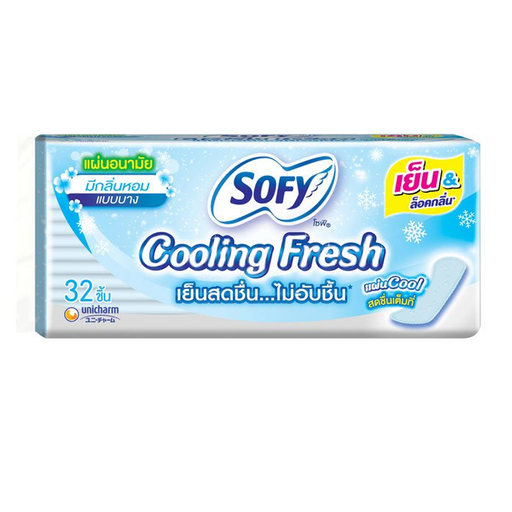 Sofy Cooling Fresh Pantyliner Slim Sanitary Pads Size 32pcs