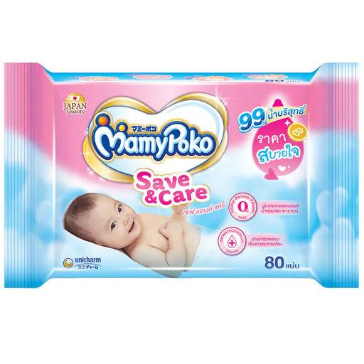 Mamy poko save&Care wet tissue 80 sheets