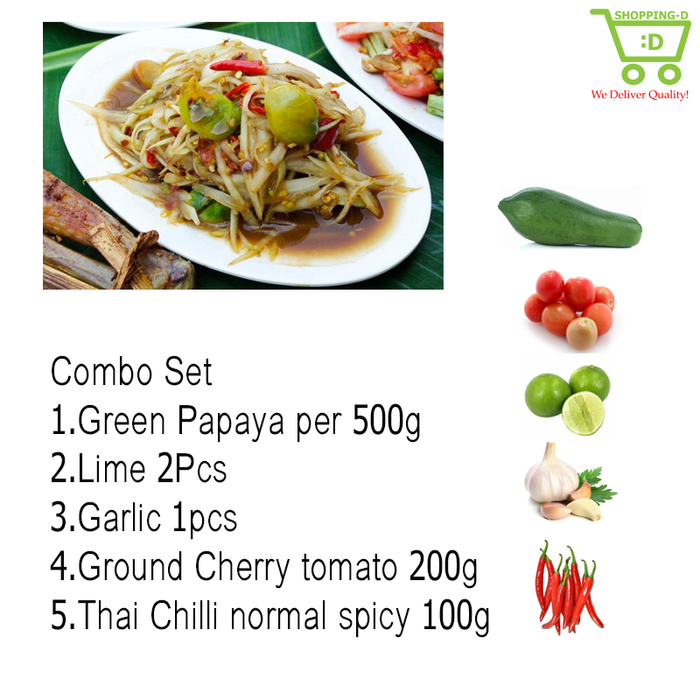 Combo Set  Lao Papaya Salad