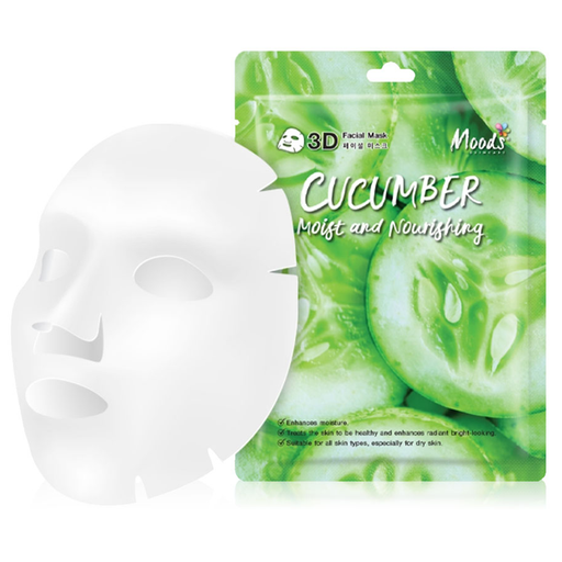 Moods Skin Care Cucumber Moist And Nourishing 3D Facial Mask 38ml