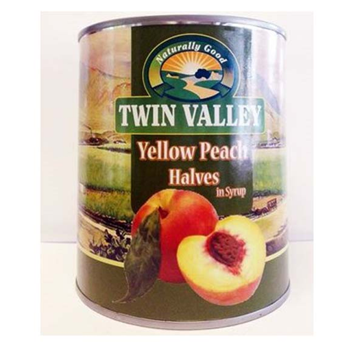 TWIN VALLEY Yellow Peach Halves in Syrup 825g
