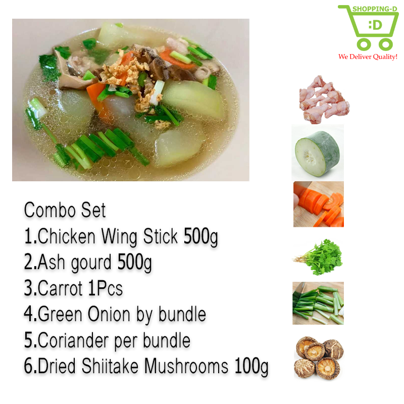 Combo Set Green Pumpkin Soup with Chicken