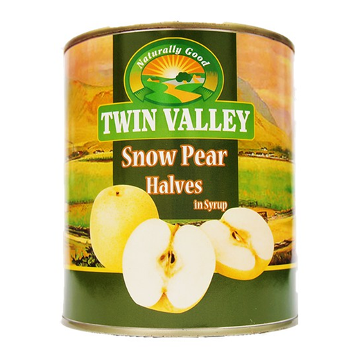 Twin Valley Snow Pear Halves in Light Syrup 820g