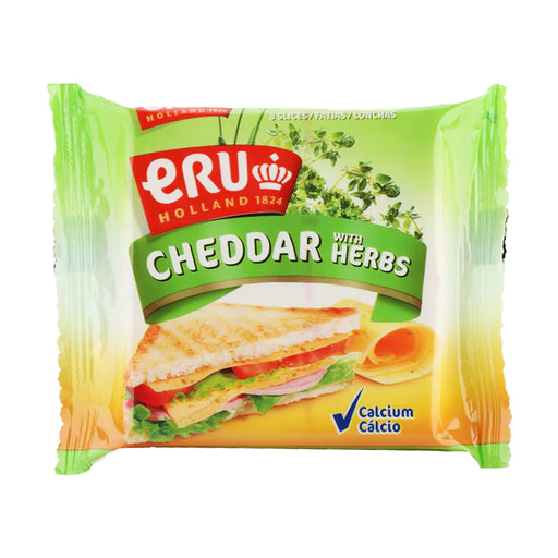 ERU Cheddar Cheese with Herbs Slices 150g.