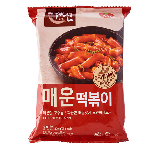 Dongwon Korean Rice Cake Topokki  Hot And Spicy 358g