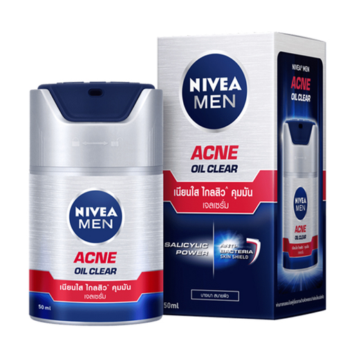 Nivea Men Acne oil Clear Smooth, clear,  oil control Salicylic power Anti Bacteria Skin shield Serum 50ml
