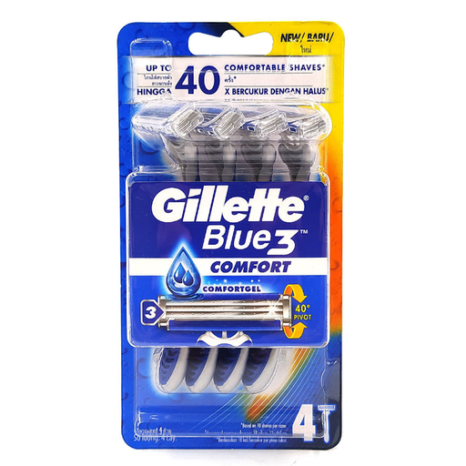 Gillette Blue 3 Razor 4s