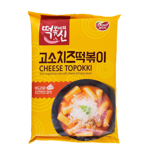 Dongwon Cheese Topokki stick-shaped rice cake with cheese and spicy sauce 240g