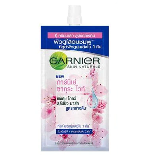 Garnier Sakura White Sleeping Mask Skincare Cream Serum Facial 7ml
