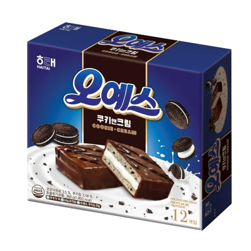 HaiTai Oh Yes Cookie &amp; Cream 360g (12pcs) 