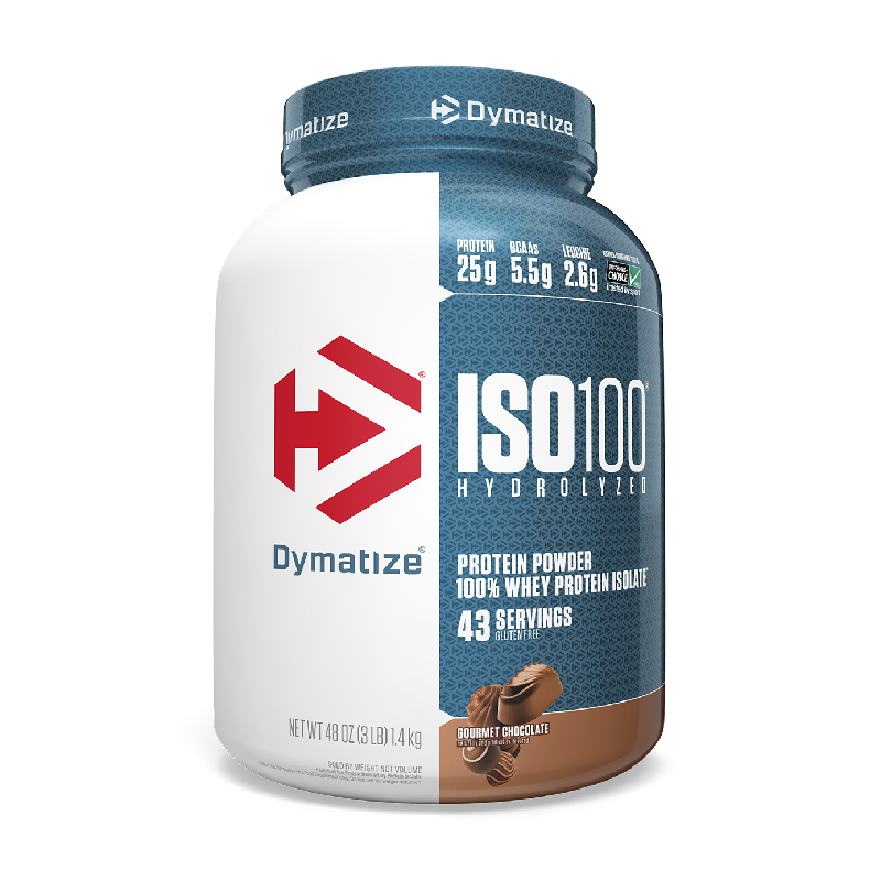 Dymatize Iso100 Hydrolyzed Protein Gourmet Chocolate  NET WT 3LB (1.4KG)