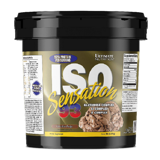 Ultimate Nutrition Isolate Sensation 93  Chocolate Fudge Net wt 5LB (2.27kg)