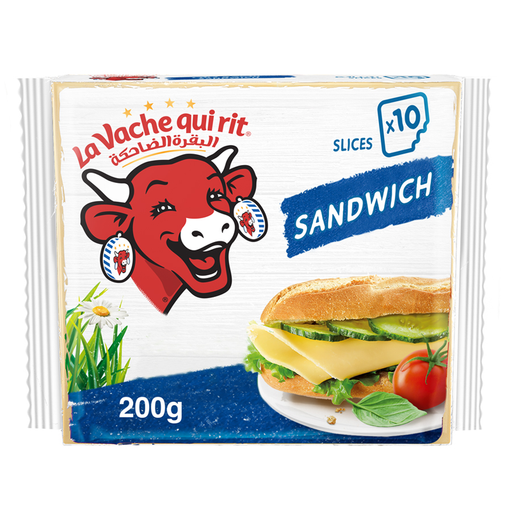 Lavache quirit The Laughing Cow Sandwich Cheese Slices 10slices ຂະໜາດ 200g