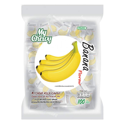 My Chewy Banana Candy 360g Pack of 100pcs