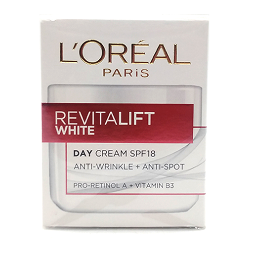 Loreal Revitalift White Day Cream Anti-Wrinkle + Anti-Spot SPF-18 50ml