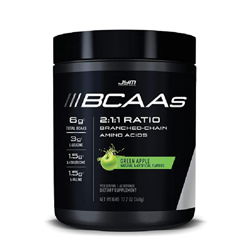 JYM Supplement Science, BCAAs, ອັດຕາສ່ວນ 2:1:1, Branch Chain Amino Acids, 40 servings, Green Apple 360g