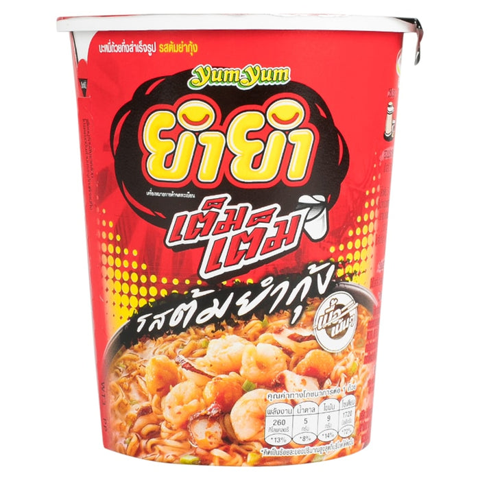 ໝີ່ຍຳຍຳ ລົດຕົ້ມຍຳກຸ້ງ Yum Yum TemTem Cup Instant Noodles Tom Yum Kung Creamy Flavour Size 60g