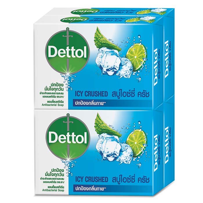 Dettol Antibacterial Bar Soap Icy Crushed 65g x 4