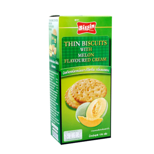 Bissin Melon Flavoured Thin Biscuits With Cream 170g
