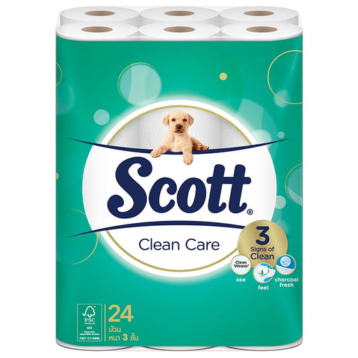 Scott tissue Clean Care 3 signs of clean 24 rolls