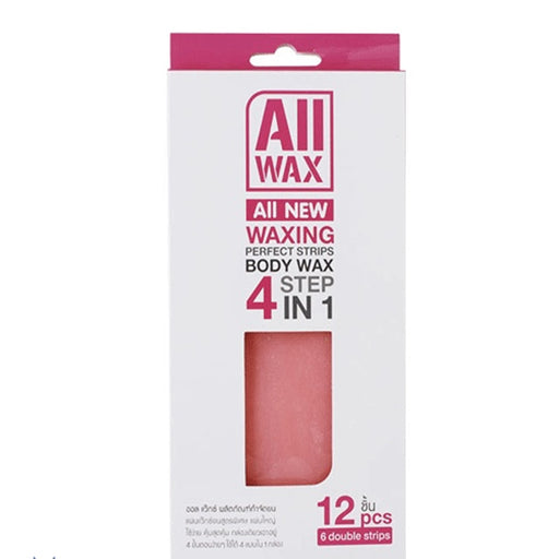 All Wax All New Waxing Perfect Strips Body Wax 4step In1 12pcs (pink)
