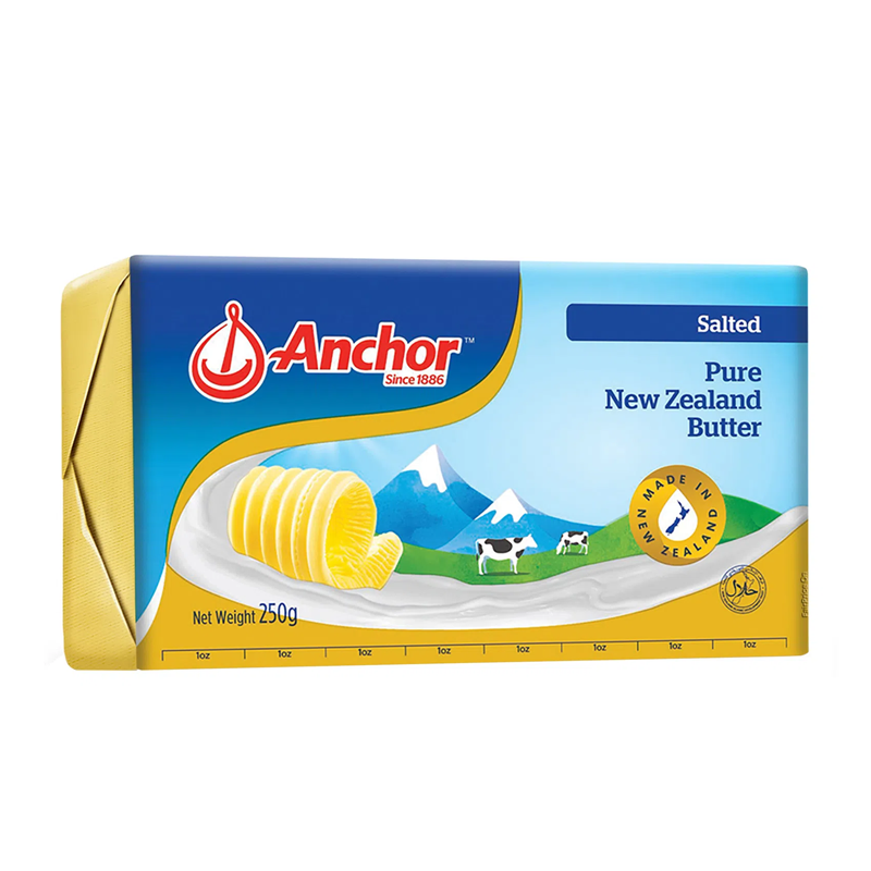 Anchor Pure New Zealand Butter Salted 250g