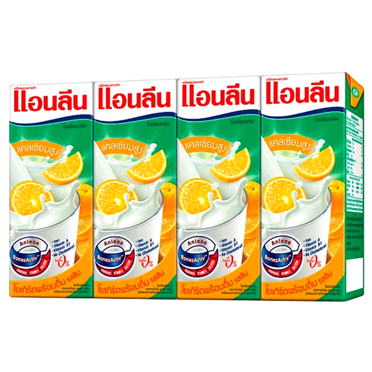 Anlene BonezActiv Orange Flavour UHT Drinking Yoghurt 180ml Pack of 4boxes