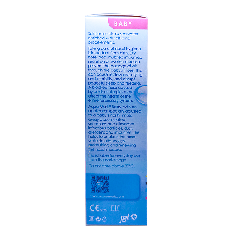 Aqua Maris Baby 100% Natural Nasal Spray Adriatic Sea Water ຂະໜາດ 50 ml