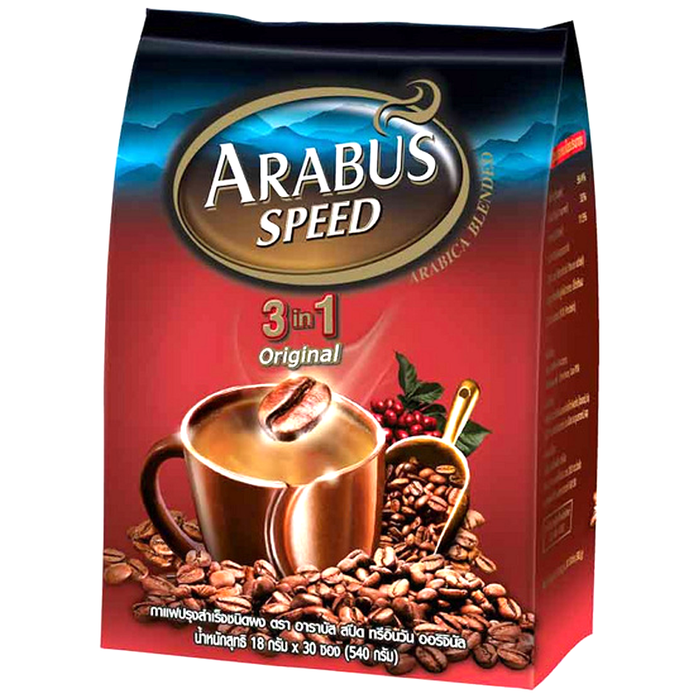 Arabus Speed 3 in 1 Arabica Bleadeo Coffee Original 19.4g Pack of 30sticks