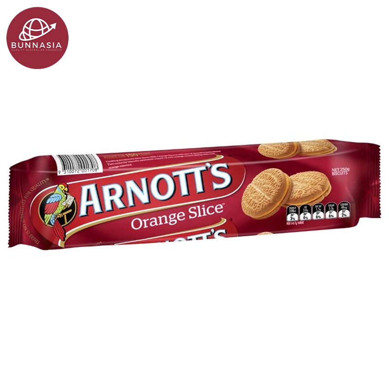 Arnott's Orange Slice Cream Biscuits 250g 