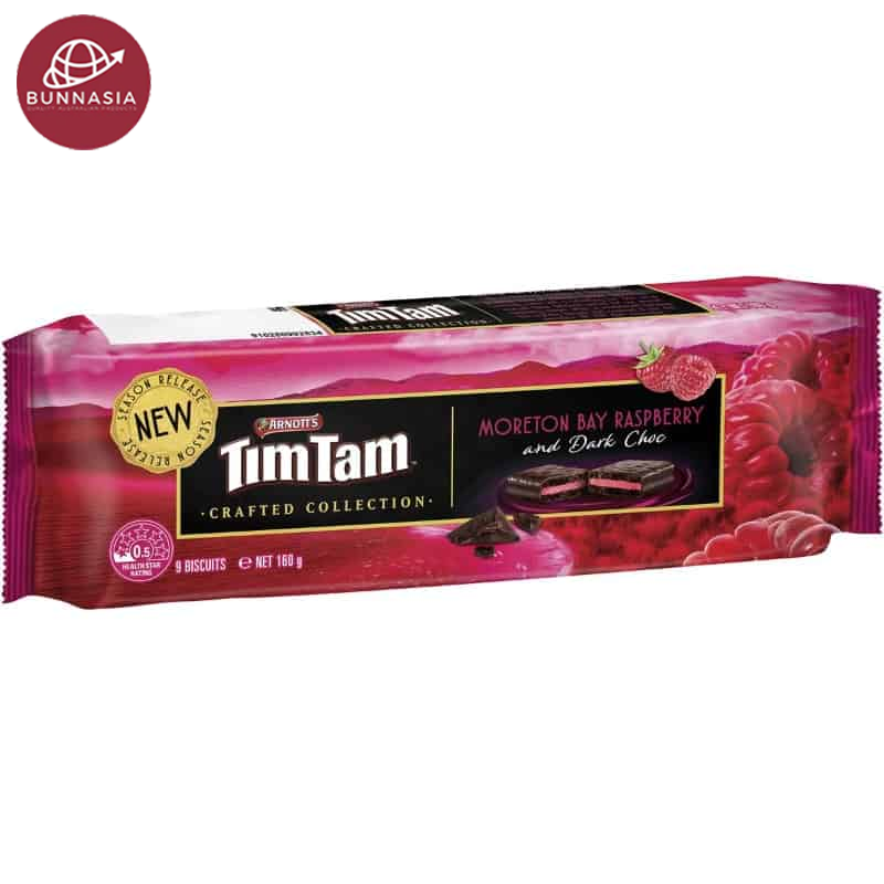 Arnott's Tim Tam Moreton Bay Raspberry &amp; Dark Choc 160g 