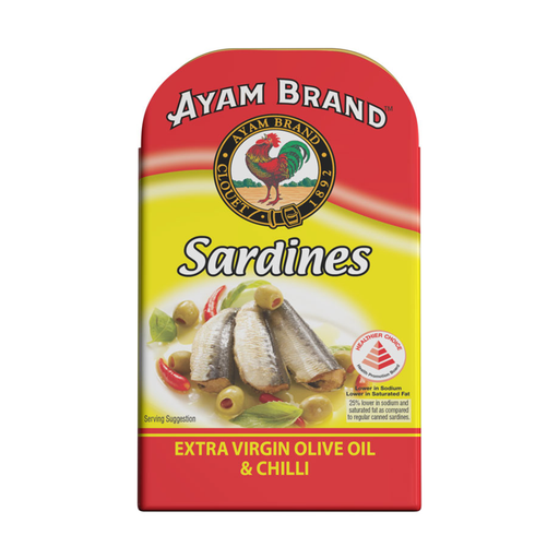 Ayam Brand Sardines Extra Virgin Olive Oil &amp; Chili 120g