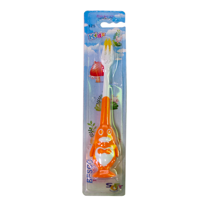 BESCO Toothbrush Kids Suitable for Children aged 4-12 Year ( Orange )