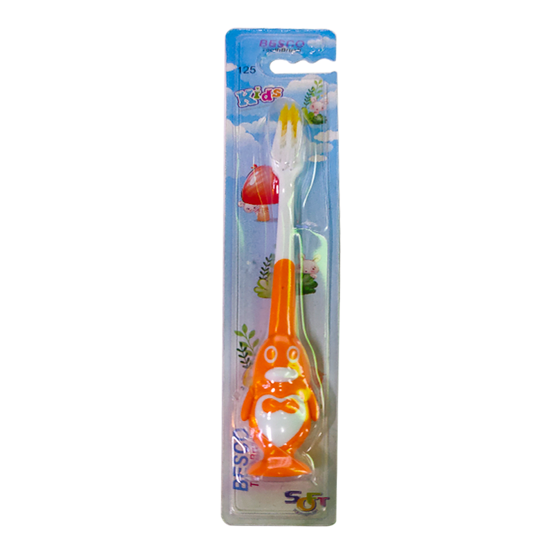 BESCO Toothbrush Kids Suitable for Children aged 4-12 Year ( Orange )
