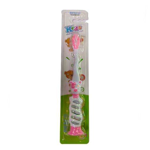 BESCO Toothbrush Kids Suitable for Children aged 4-12 Year ( Pink )