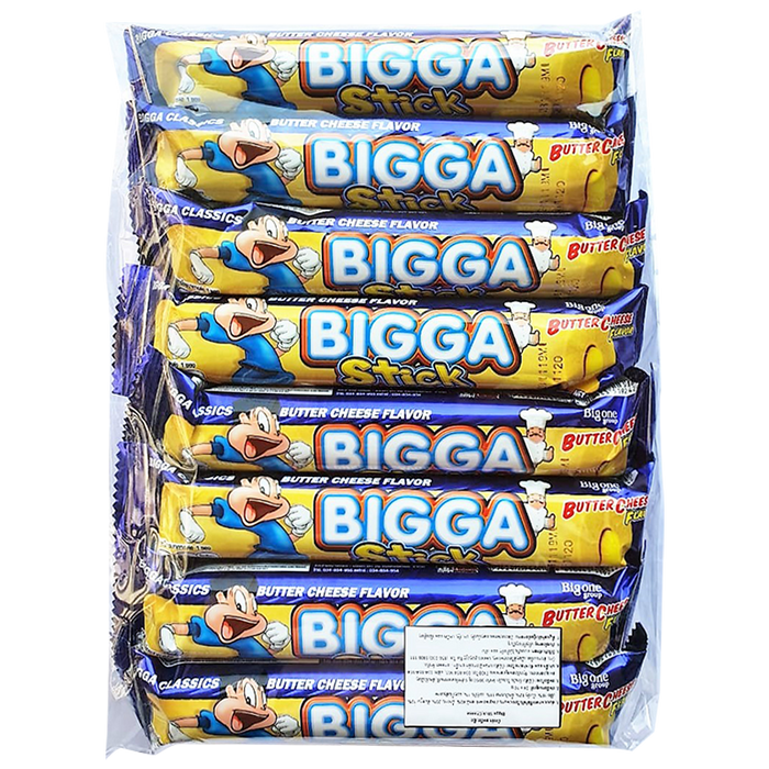 BIGGA Stick Corn Snack Butter Cheese Flavour Size 10g Pack 24pcs