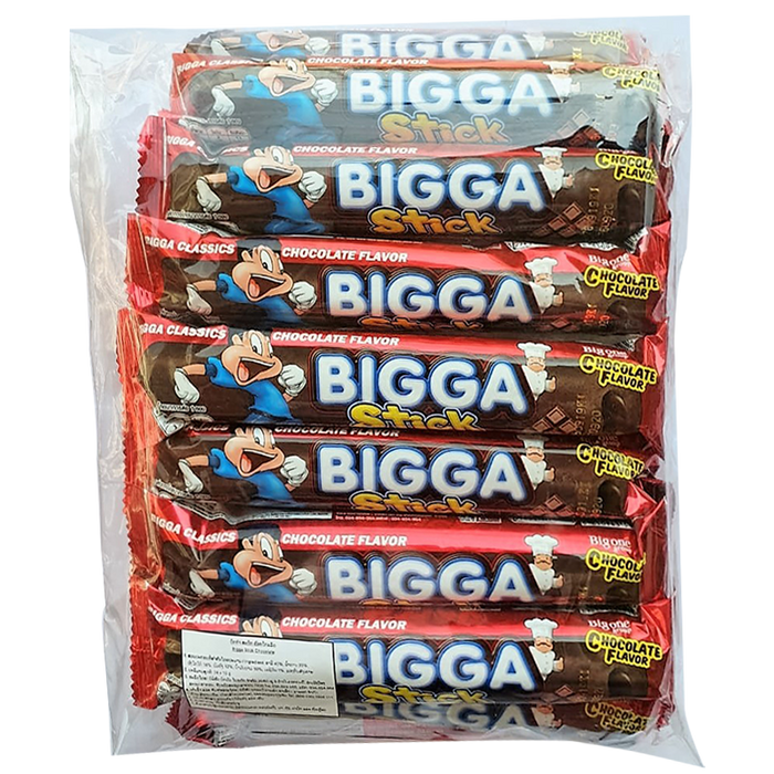 BIGGA Stick Corn Snack Chocolate Flavour Size 10g Pack 24pcs