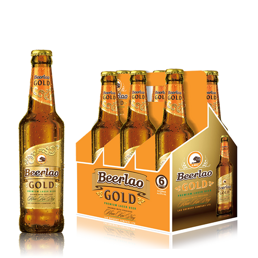 Beerlao Gold 330ml bottle CHILLED Pack 6