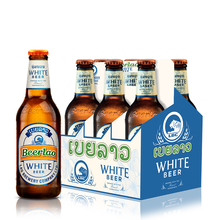 Beerlao White 330ml bottle CHILLED Pack 6 Bottle