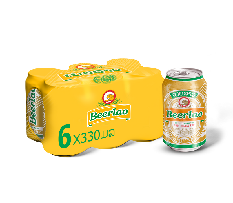 Beerlao Original 330ml Can Pack 6pcs