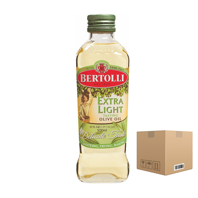 BOX OF 6 bottles Bertolli Extra Light 1L