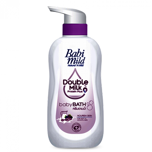 Babi Mild Double Milk Protein Plus baby Bath Nourish Skin for soft &amp; Smooth skin ຂະໜາດ 500ml