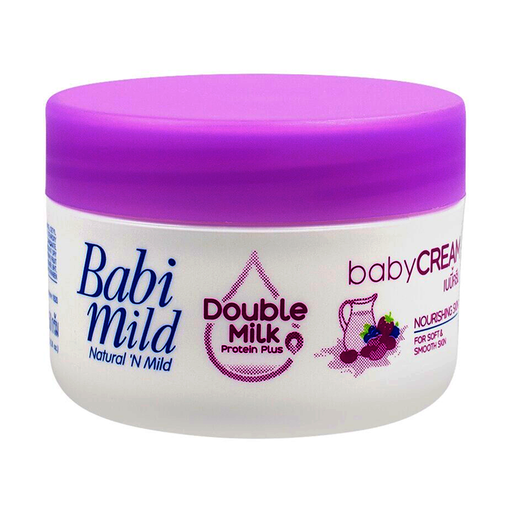 Babi Mild Double Milk Protein Plus baby Cream Nourishing Skin for soft &amp; Smooth skin ຂະໜາດ 50g