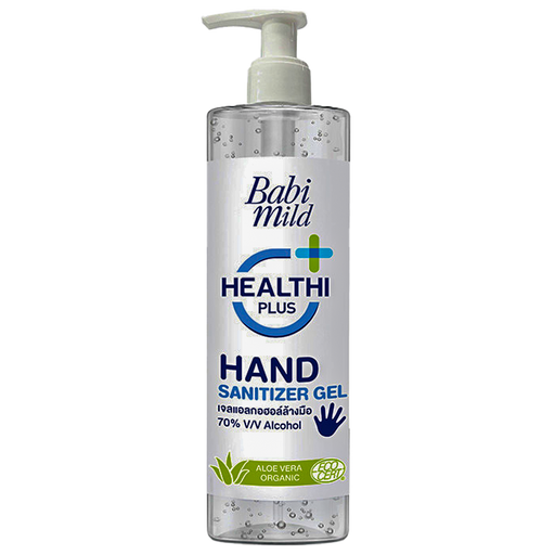 Babi Mild Healthi Plus Hand Sanitizer Gel Aloe vera Organic ຂະໜາດ 500 ມລ